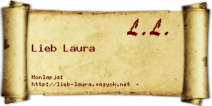 Lieb Laura névjegykártya